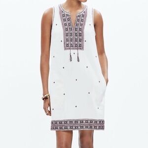 Madewell Embroidered Shift Dress